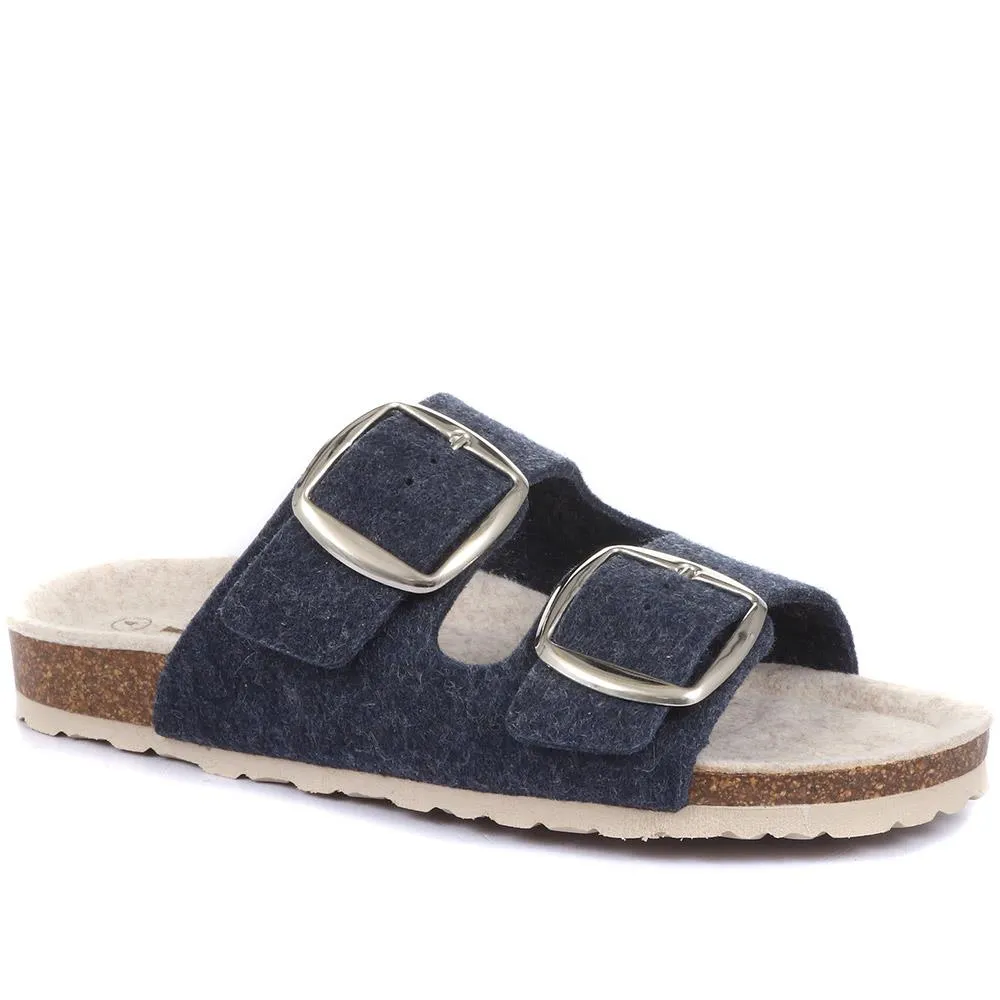 Lexi Buckle Mule Slippers - LEXI / 320 238 sold by Shoe-Shop