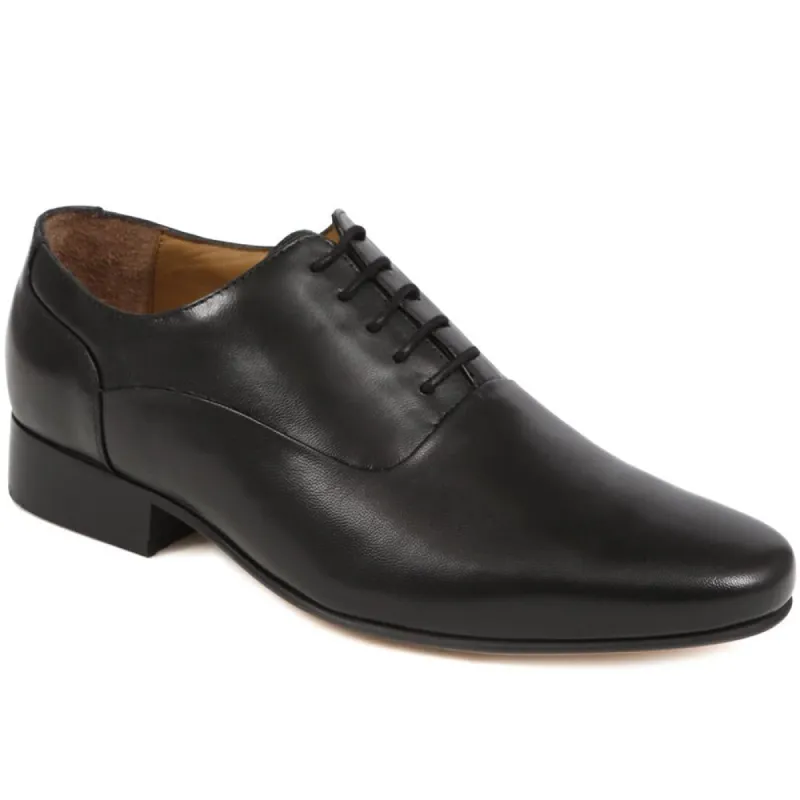 Glazed Leather Heeled Lace Up Shoes - BHA38001 / 324 855 made by Shoe-Shop