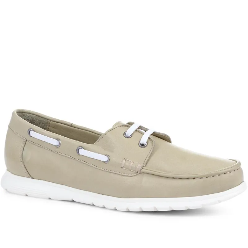 Women's Leather Boat Shoes - ELILE35503 / 322 301 sold by Shoe-Shop