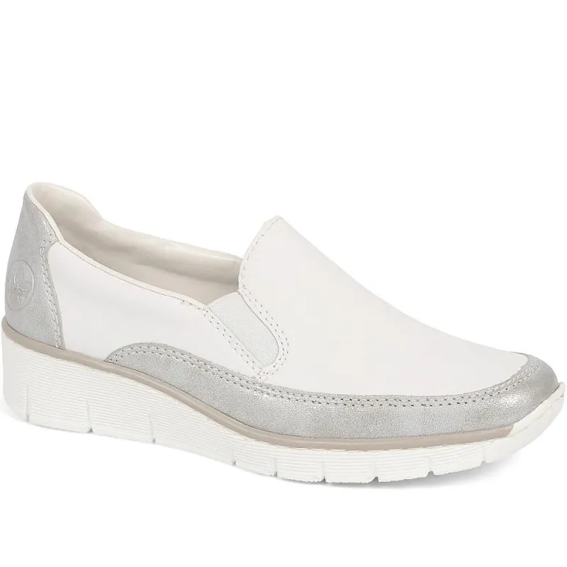 Slip-On Leather Trainers - RKR37506 / 323 709 made by Rieker
