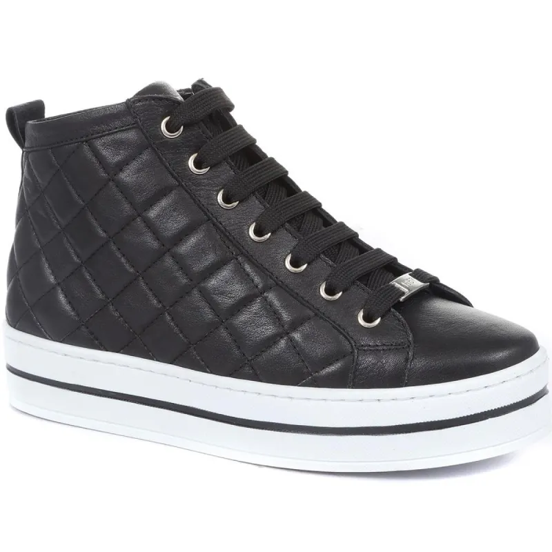 Elenore Leather Quilted Trainers - ELENORE / 321 307 sold by Shoe-Shop
