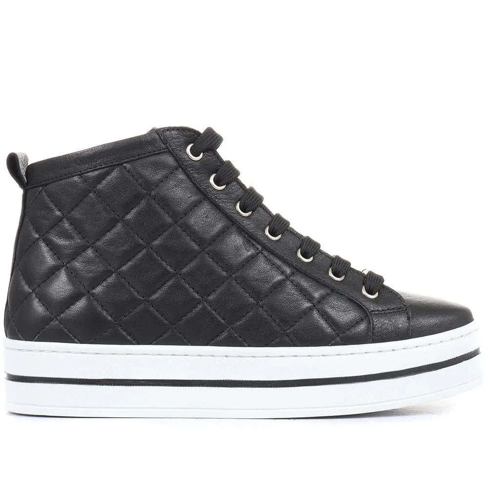 Elenore Leather Quilted Trainers - ELENORE / 321 307 sold by Shoe-Shop product image thumbnail 2