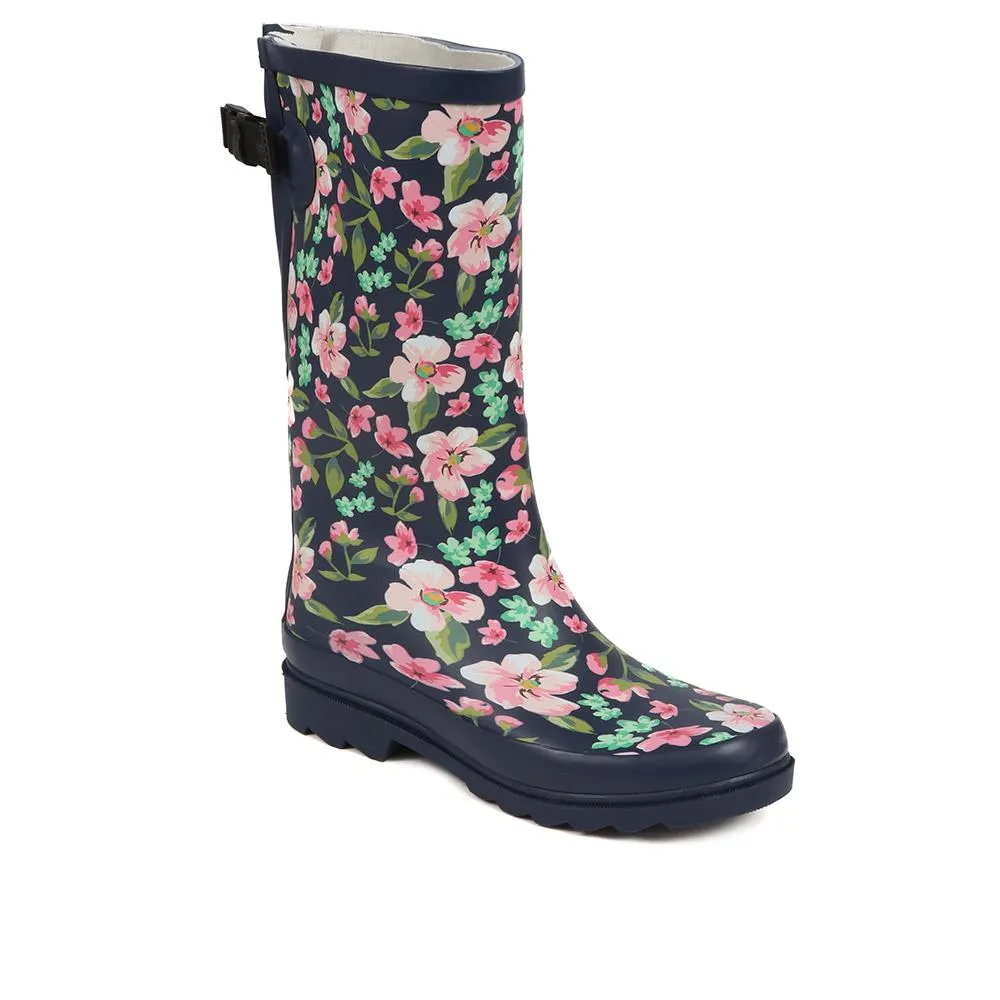 Floral Print Wellington Boots - RAI35001 / 321 718 sold by Shoe-Shop