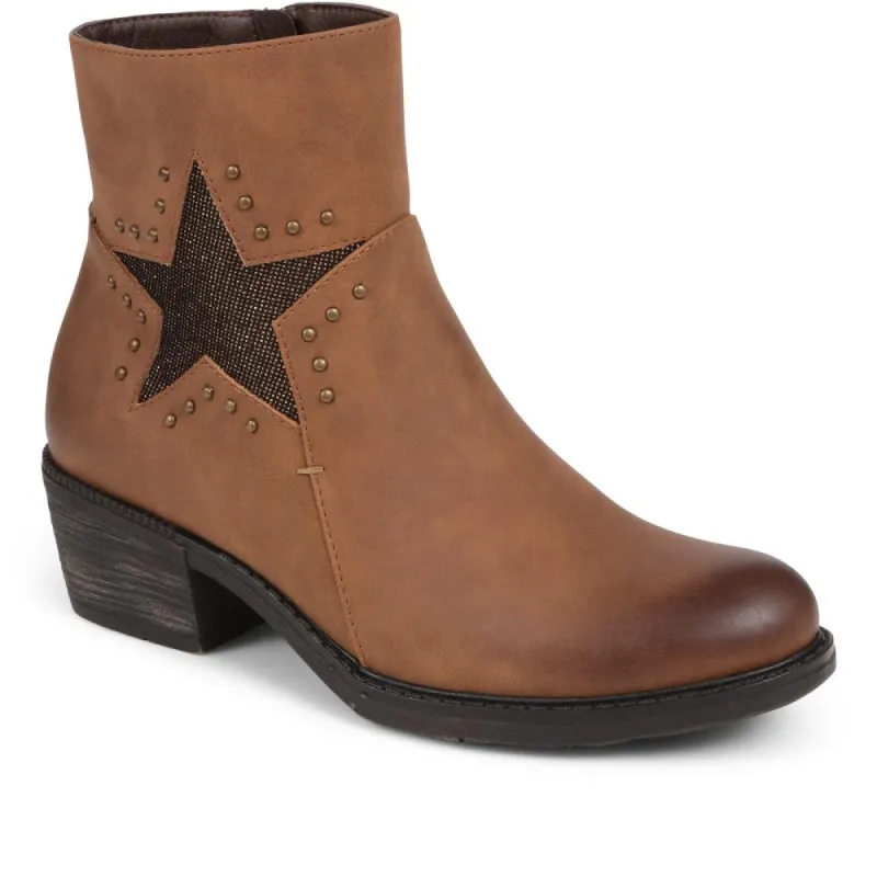 Star Detail Ankle Boots - BELPINYI38007 / 324 199 sold by Shoe-Shop