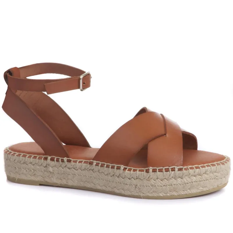 Agnes Leather Flatform Sandals - AGNES / 320 144 sold by Shoe-Shop