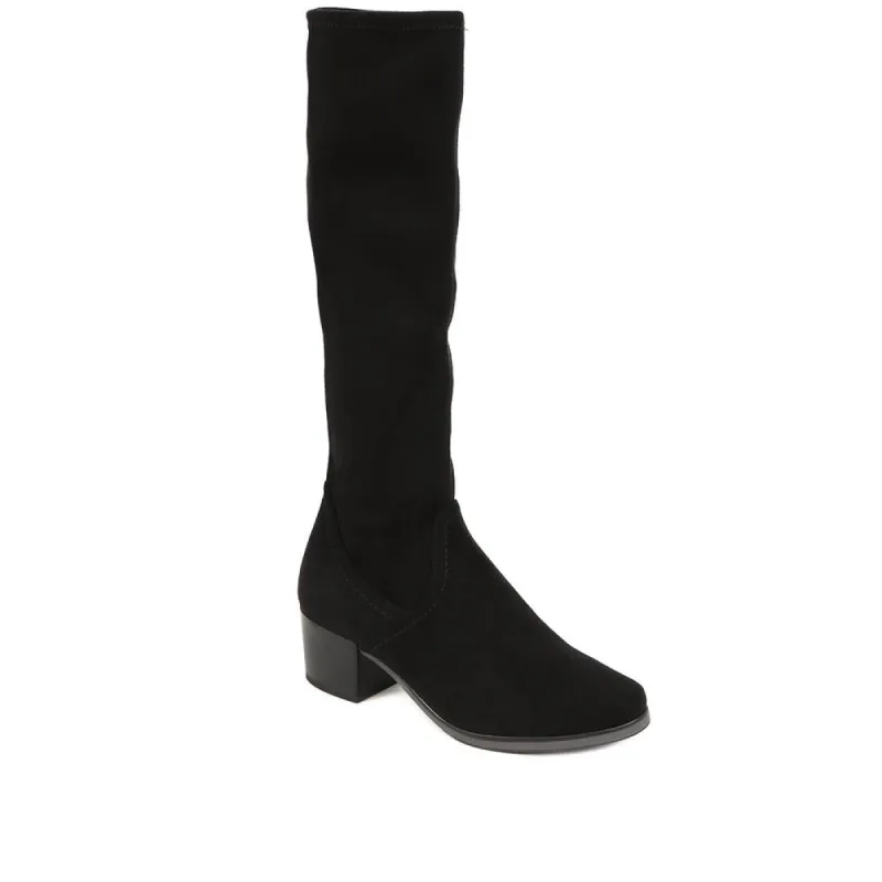 Knee High Low Heeled Boots - CAPRI38502 / 325 548 sold by Shoe-Shop