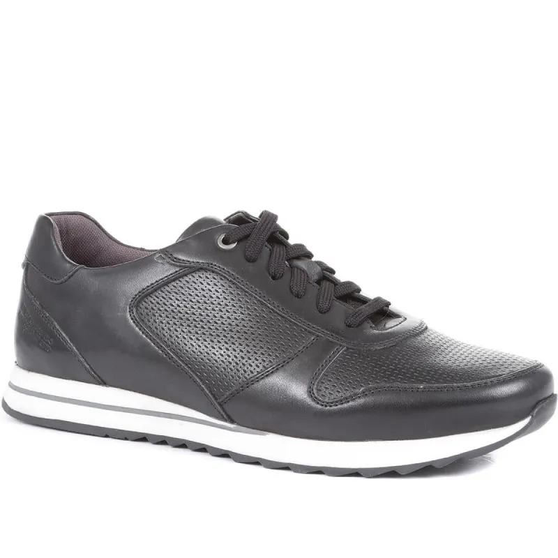 Wide Fit Leather Lace-Up Trainers - PARK35013 / 321 632 sold by Shoe-Shop