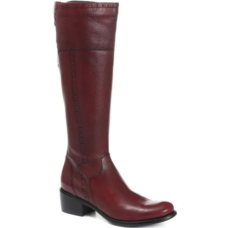 Leather Knee High Boot - CARM28503 / 313 427 sold by Shoe-Shop