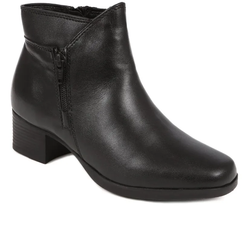 Polished Leather Heeled Ankle Boots - NAP38005 / 324 194 sold by Shoe-Shop