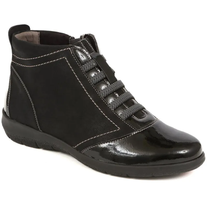 Patent Lace Up Ankle Boots - CAL38005 / 324 436 sold by Shoe-Shop