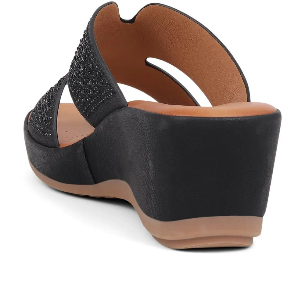 Wedge-Heel Mule Sandals - BAIZH39039 / 325 266 sold by Shoe-Shop product image thumbnail 4