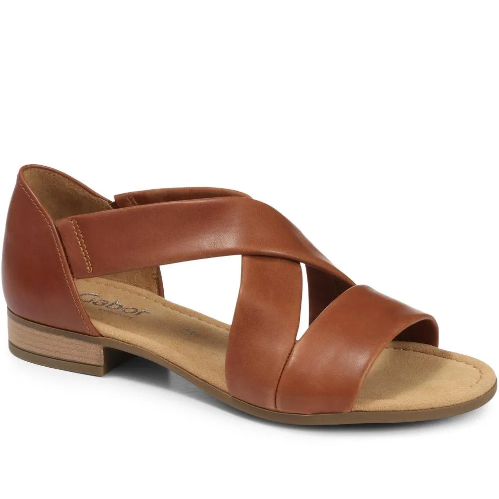 Wide Fit Flat Leather Sandals - GAB29541 / 314 631 sold by Shoe-Shop