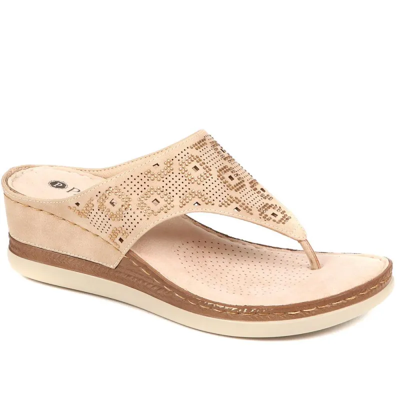 Casual Wedge Toe Post - BAIZH37081 / 323 513 sold by Shoe-Shop
