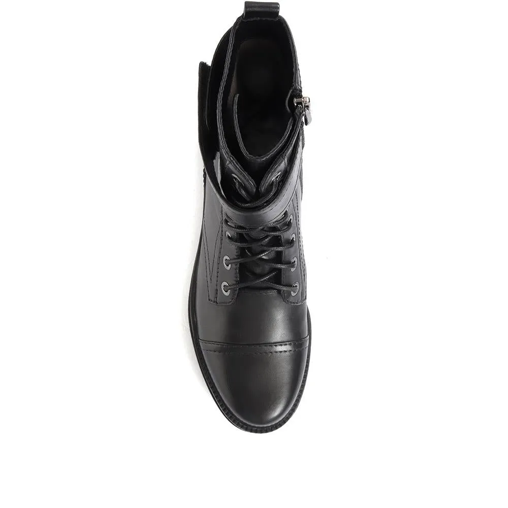 Olga-07 Leather Biker Boots - SINO34500 / 320 491 sold by Shoe-Shop product image thumbnail 5