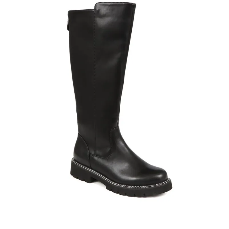 Smart Faux-Leather Long Boots  - BELWBINS38144 / 324 587 sold by Shoe-Shop