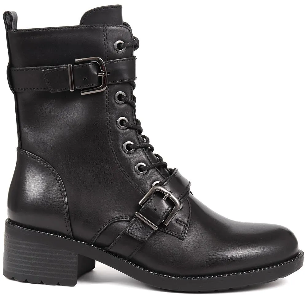 Leather Buckle Biker Boots - SINO38502 / 324 526 sold by Shoe-Shop product image thumbnail 3