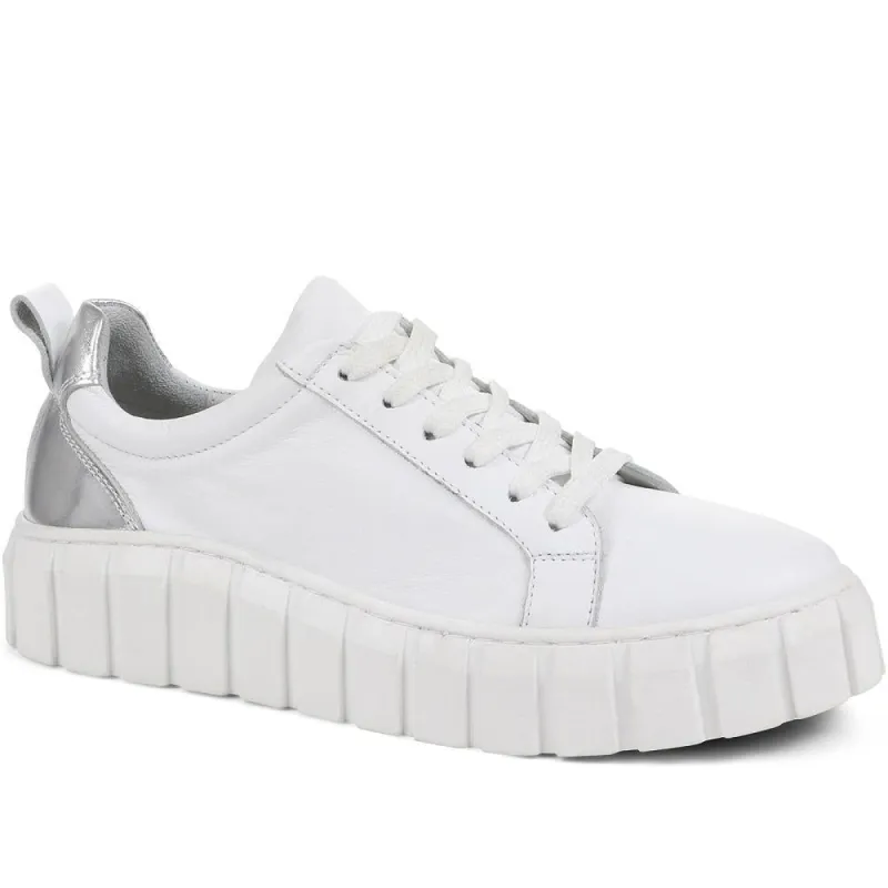Stefani Leather Platform Trainers - STEFANI / 323 701 sold by Shoe-Shop