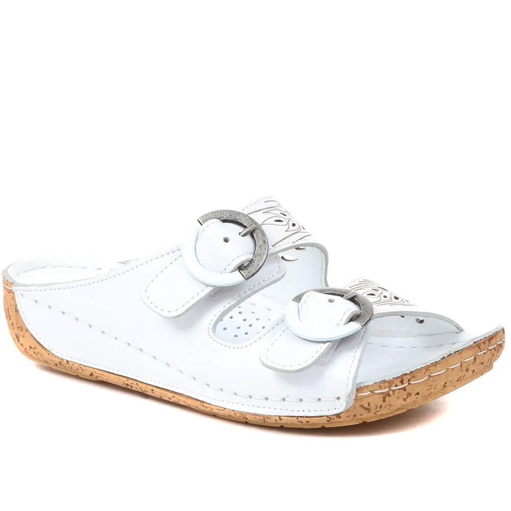 Adjustable Leather Mule - KARY37011 / 323 769 sold by Shoe-Shop