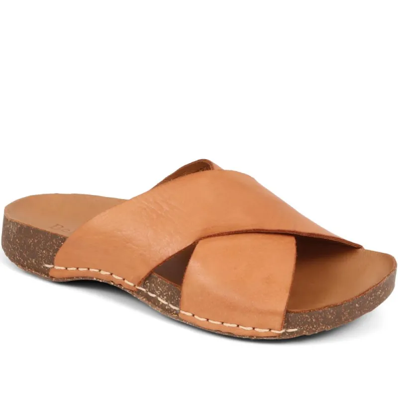 Leather Cross Strap Sandals - BELMET37021 / 323 857 sold by Shoe-Shop