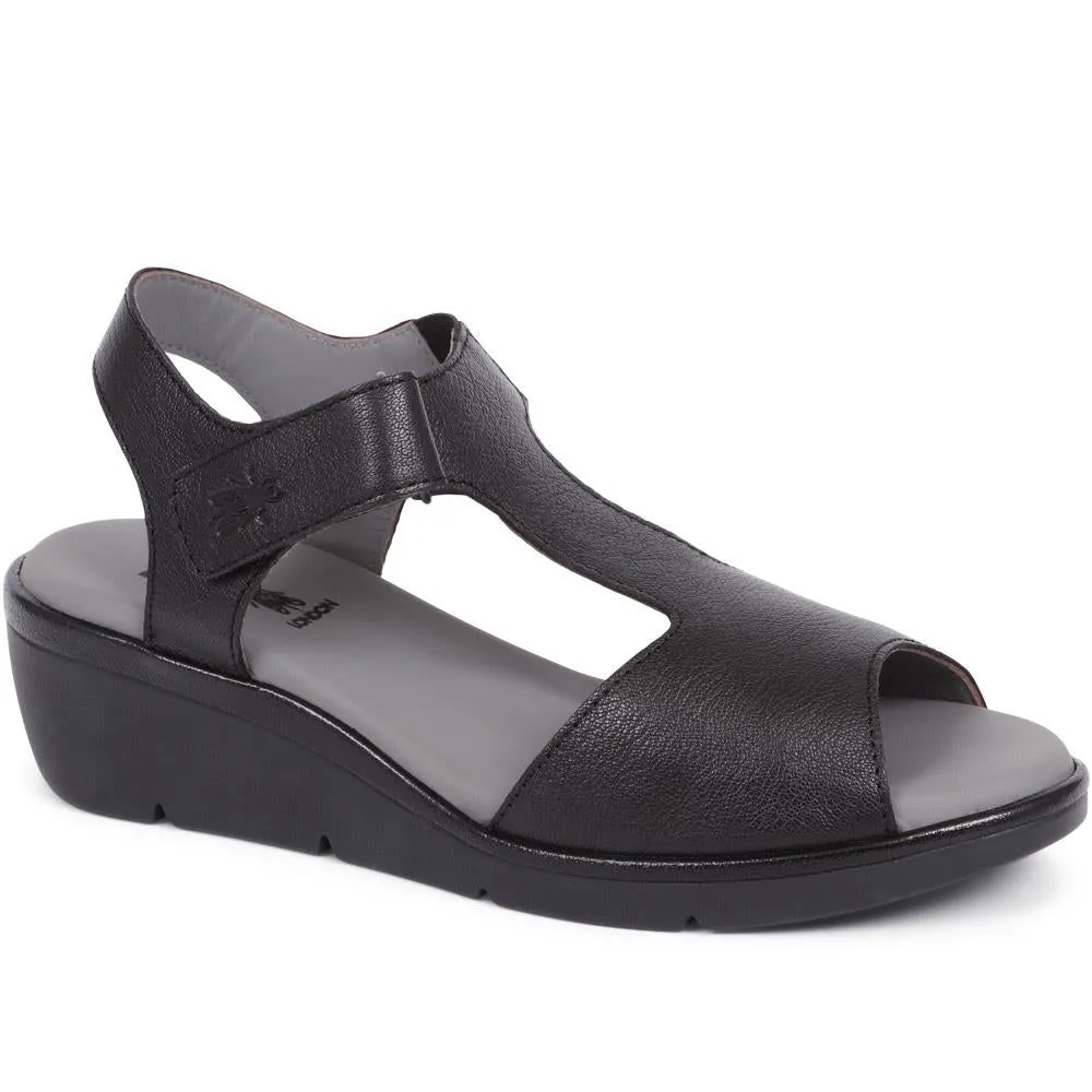 Leather Wedge Sandals - FLYLO37007 / 323 681 sold by Shoe-Shop