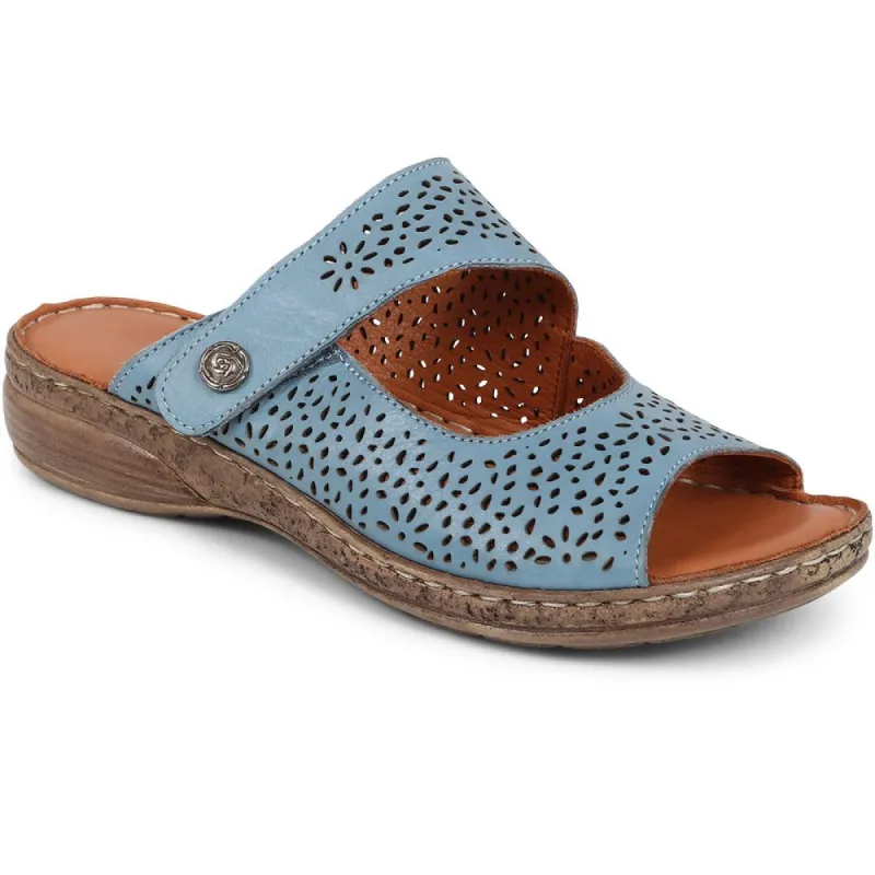Touch-Fasten Leather Mule Sandals  - DRTMA39005 / 325 497 sold by Shoe-Shop