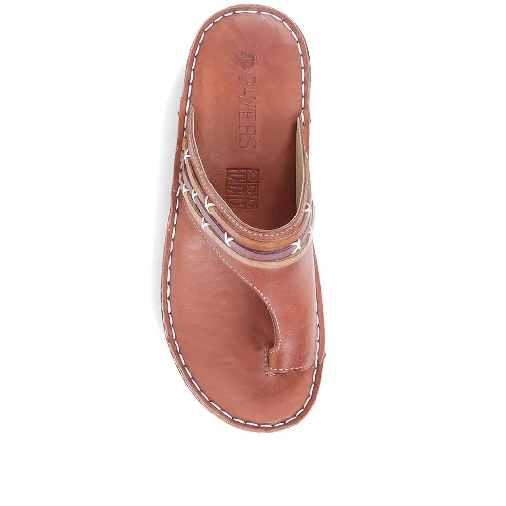 Embroidered Leather Toe Post Wedge - CAY37001 / 323 335 sold by Shoe-Shop product image thumbnail 5