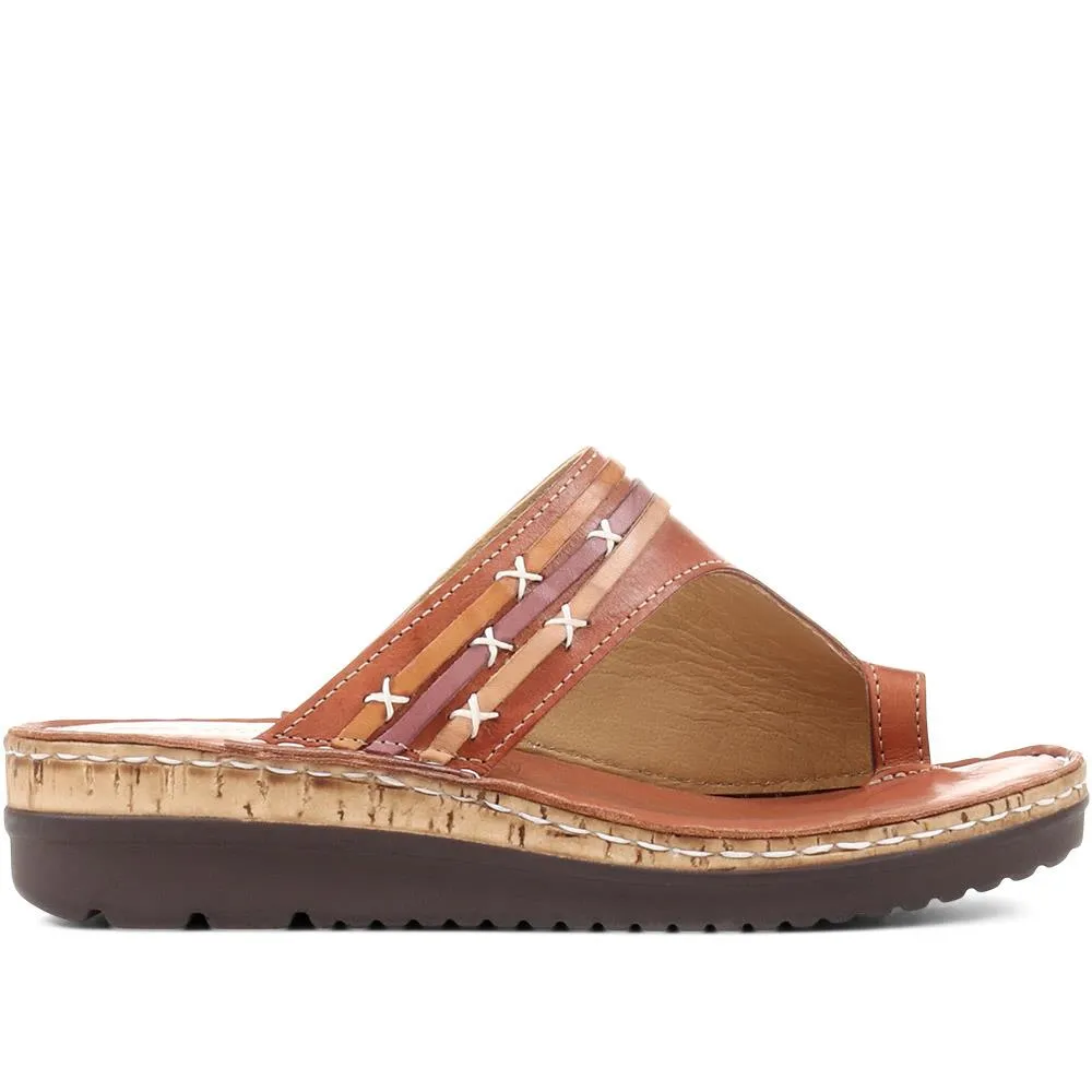 Embroidered Leather Toe Post Wedge - CAY37001 / 323 335 sold by Shoe-Shop product image thumbnail 3