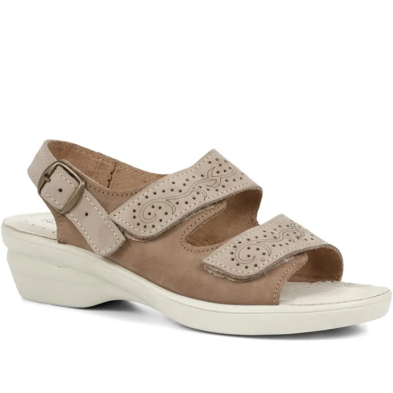 Fully Adjustable Leather Sandals - POLY35003 / 321 698 sold by Shoe-Shop