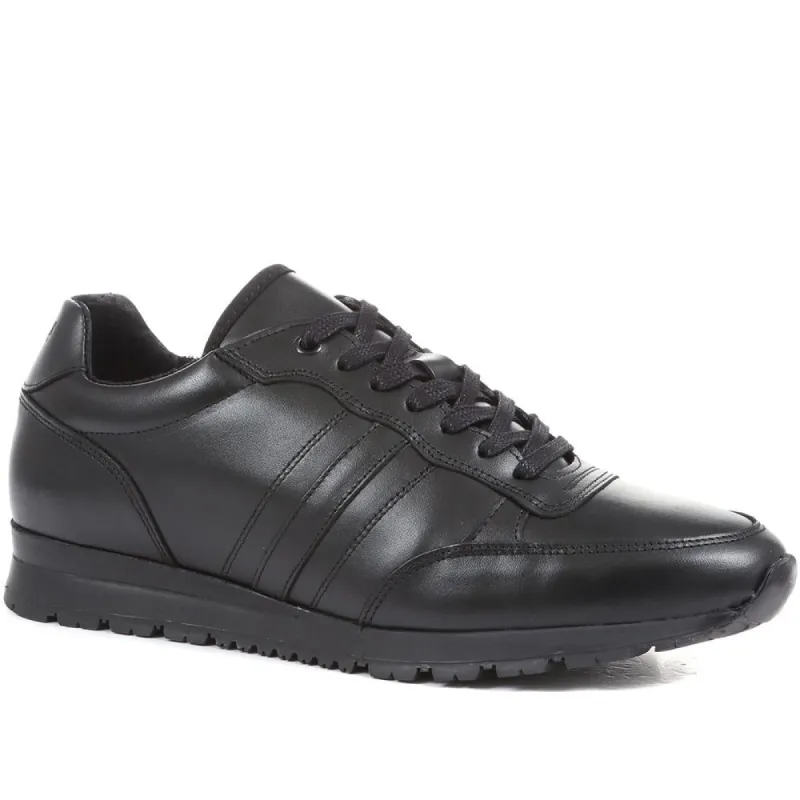 Thirsk Running Style Leather Trainers - THIRSK / 323 129 made by Shoe-Shop