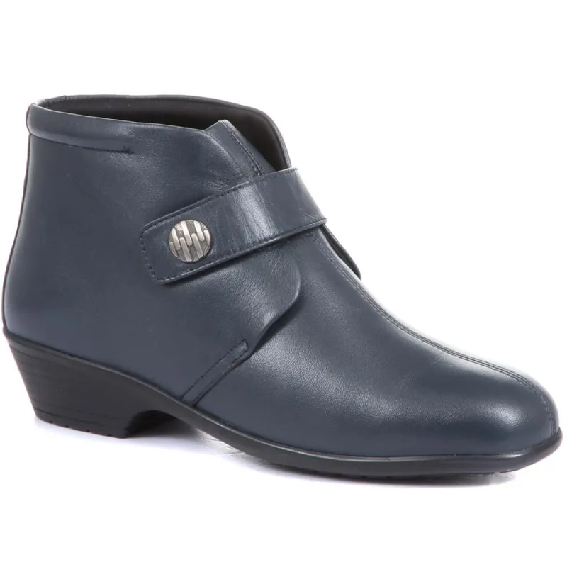 Wide Fit Leather Ankle Boots - KF28026 / 313 332 sold by Shoe-Shop