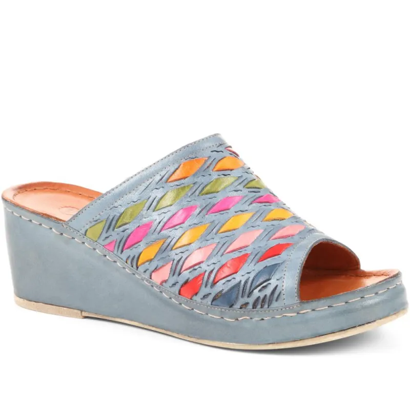 Colourful Leather Wedges - KARY37009 / 323 768 sold by Shoe-Shop
