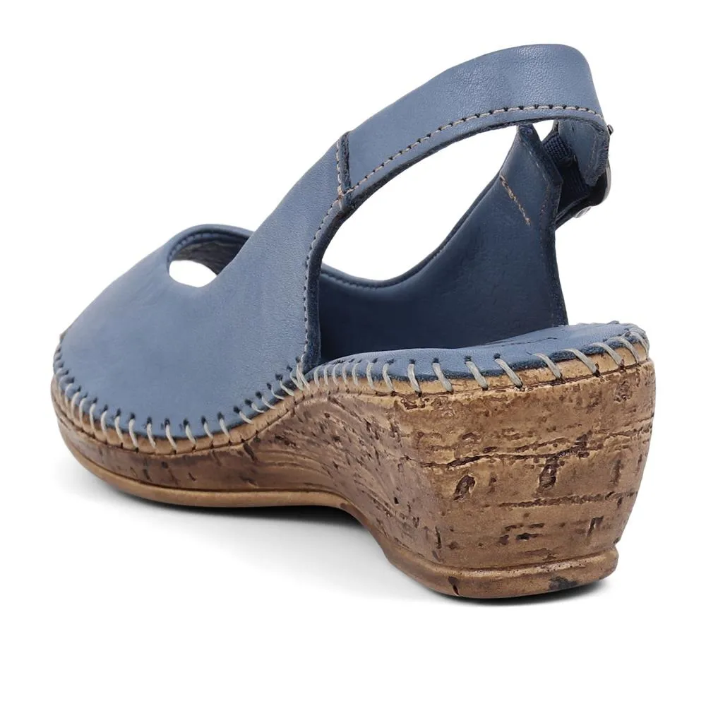 Leather Slingback Low Wedges - HAK39017 / 325 516 sold by Shoe-Shop product image thumbnail 5