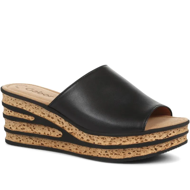 Trixie Wedge Mules - GAB35516 / 321 591 made by Shoe-Shop