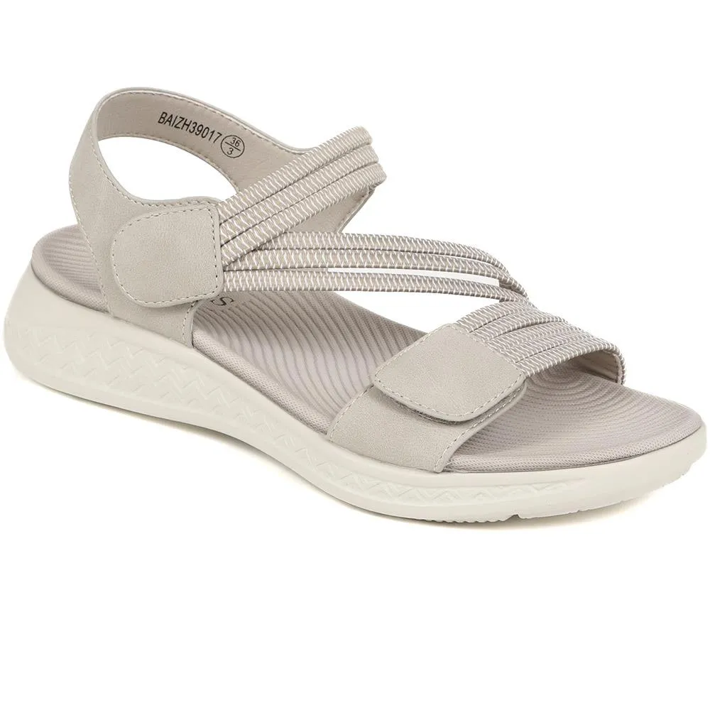 Elasticated Touch-Fasten Sandals - BAIZH39017 / 325 489 sold by Shoe-Shop