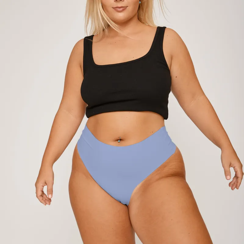 Mid-Rise Thong - Seamless Ultrasmooth - Frost sold by Peach Underwear