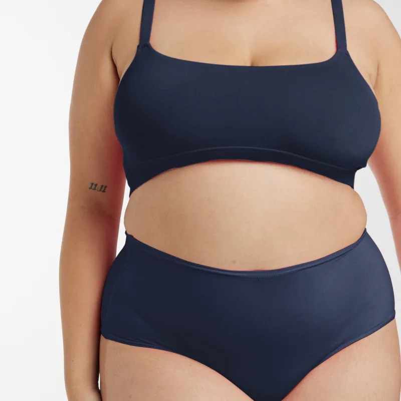 High-Rise Thong - Super Stretch - Ink sold by Peach Underwear