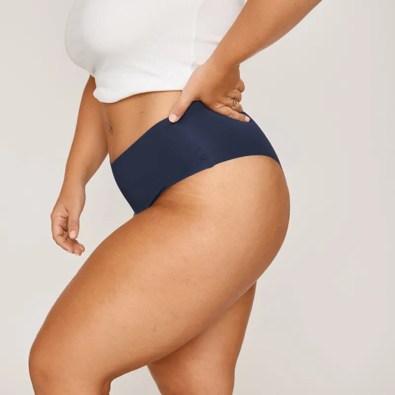Mid-Rise Cheeky - Seamless Ultrasmooth - Ink sold by Peach Underwear