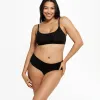 Mid-Rise Bikini - Seamless Eco - Black sold by Peach Underwear