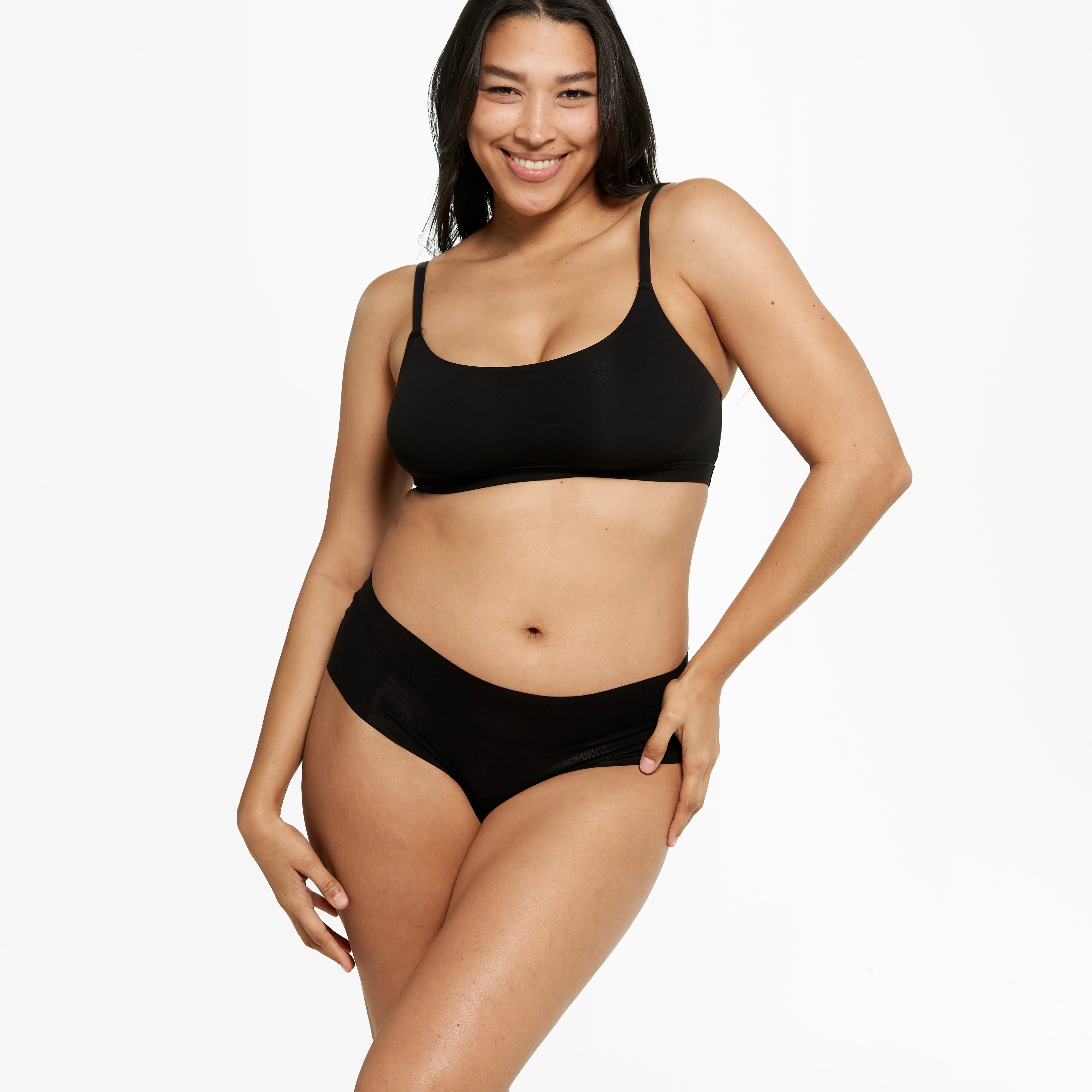 Mid-Rise Bikini - Seamless Eco - Black sold by Peach Underwear product image thumbnail 2