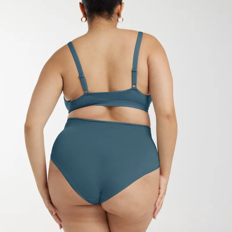 High-Rise Bikini - Super Stretch - Neptune sold by Peach Underwear