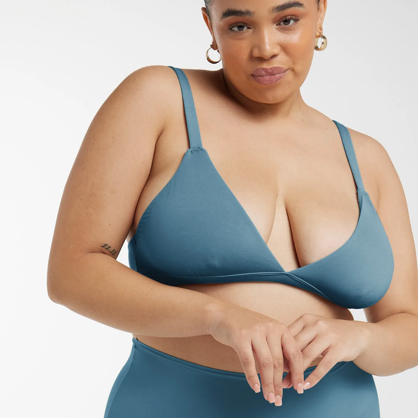 Triangle Bralette - Super Stretch - Neptune sold by Peach Underwear