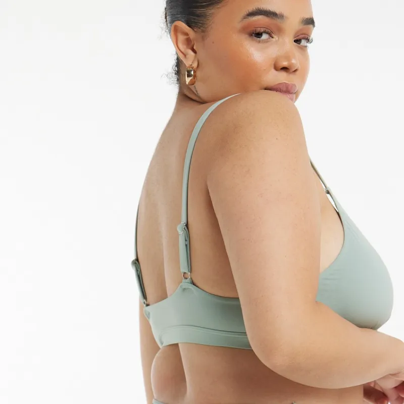 Triangle Bralette - Super Stretch - Olive sold by Peach Underwear