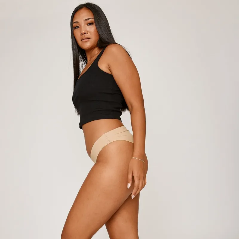 Original-Rise Bikini Brief - Seamless Ultrasmooth - Latte sold by Peach Underwear