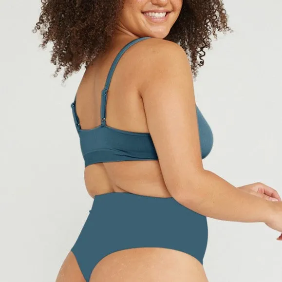 High-Rise Thong - Seamless Cotton - Neptune sold by Peach Underwear product image thumbnail 3