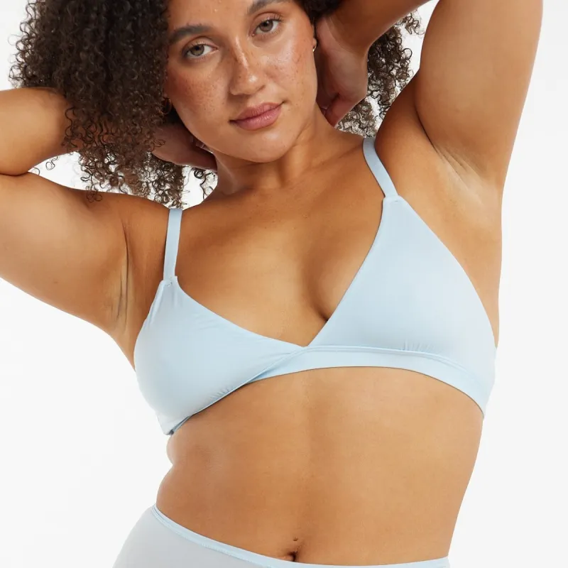 Triangle Bralette - Super Stretch - Sky Blue sold by Peach Underwear