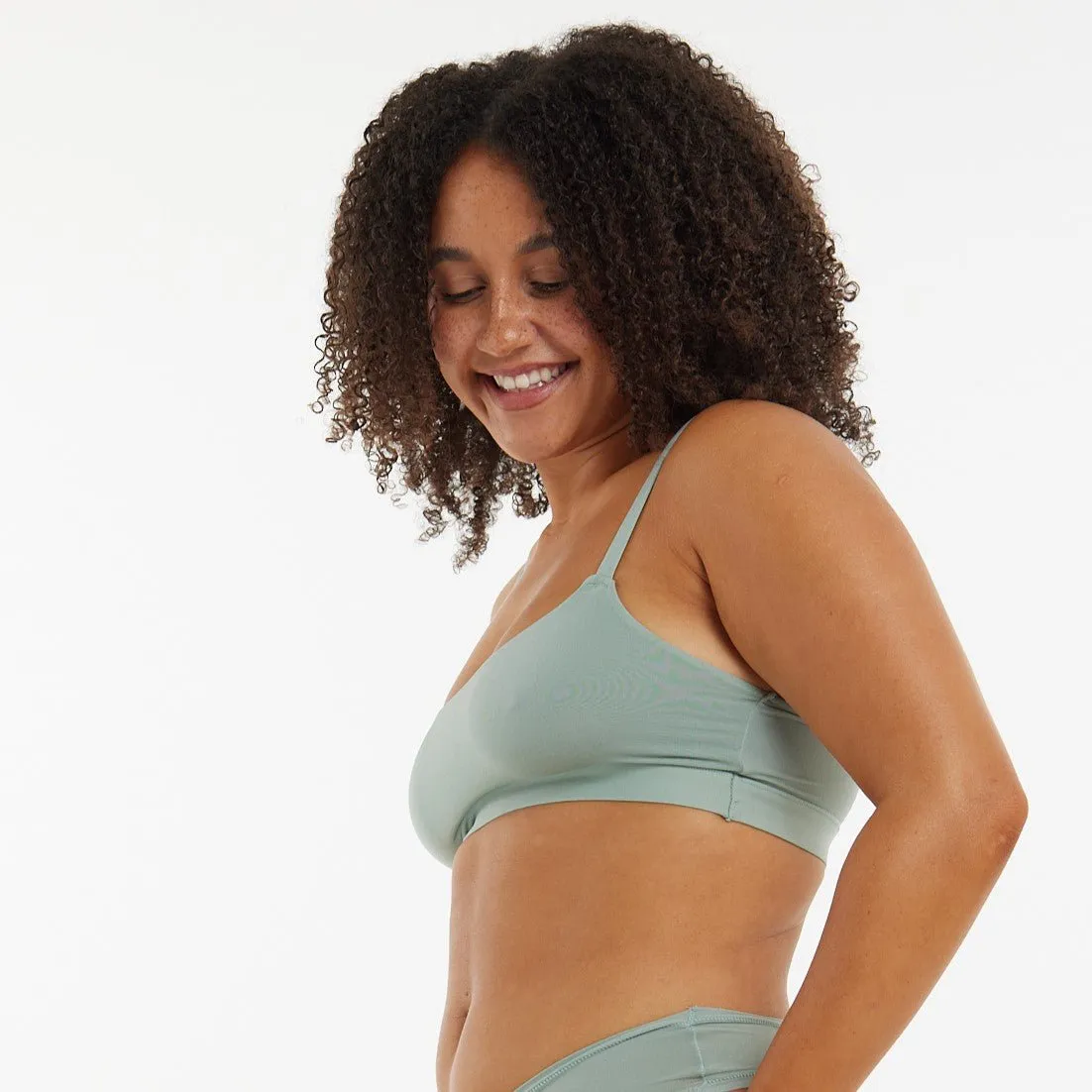 Scoop Bralette - Super Stretch - Olive sold by Peach Underwear product image thumbnail 4