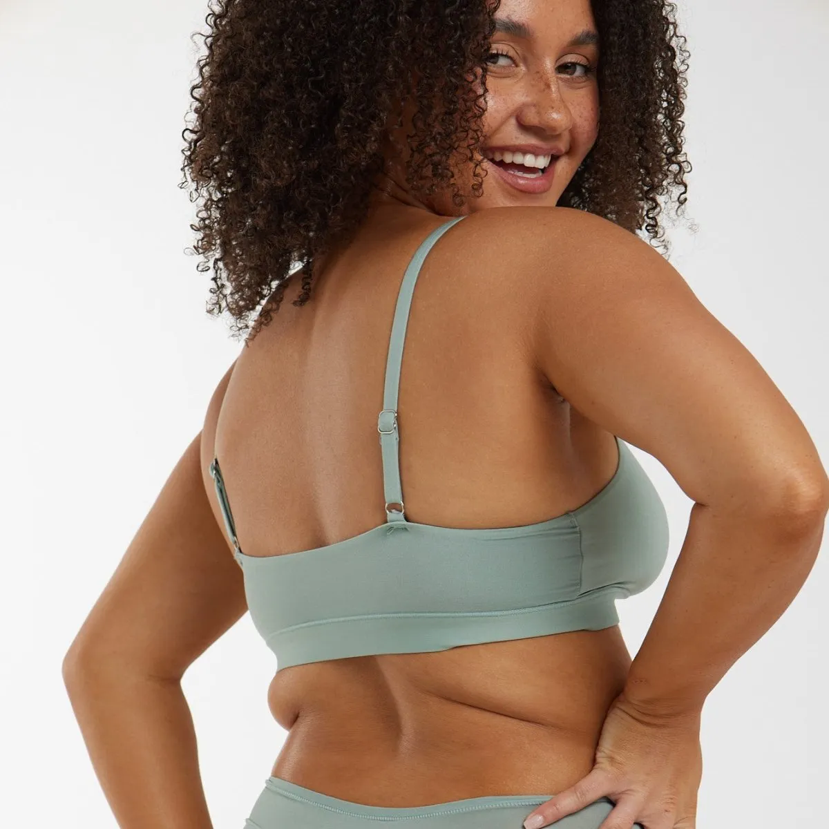 Scoop Bralette - Super Stretch - Olive sold by Peach Underwear product image thumbnail 5