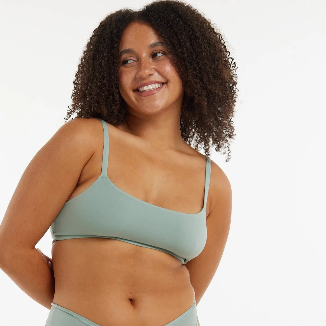 Scoop Bralette - Super Stretch - Olive sold by Peach Underwear product image thumbnail 2