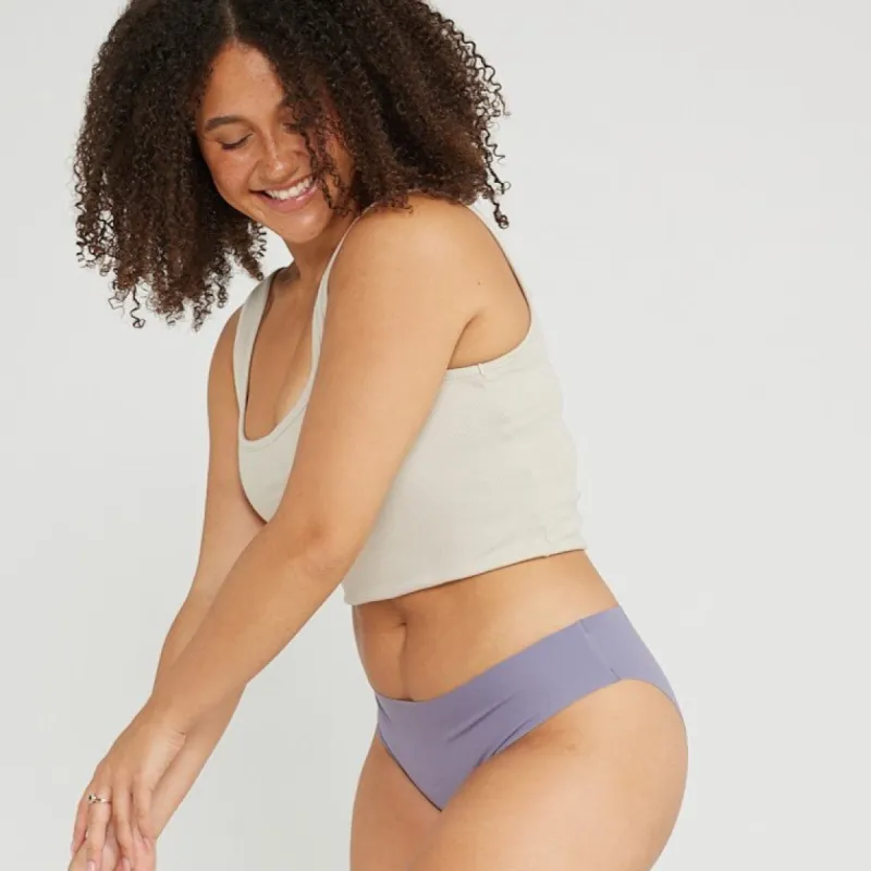Original-Rise Bikini Brief - Seamless Cotton - Ocean sold by Peach Underwear