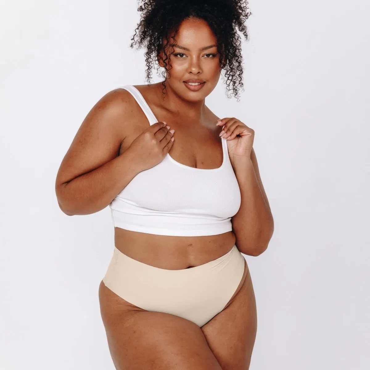 Mid-Rise Cheeky - Seamless Cotton - Buttermilk sold by Peach Underwear product image thumbnail 2